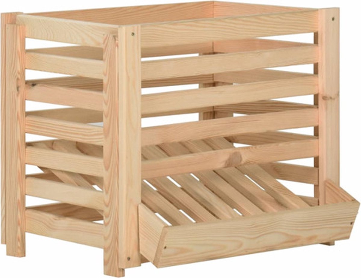 vidaXL - Aardappelkist - 60x40x50 - cm - massief - grenenhout