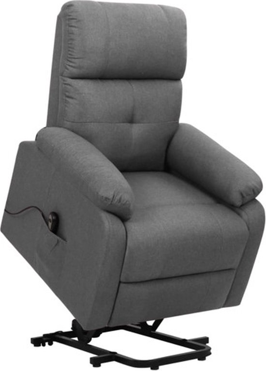 vidaXL Sta-op-stoel verstelbaar stof donkergrijs