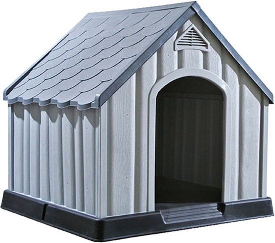 vidaXL Hondenhok 92x87x91 cm kunststof grijs
