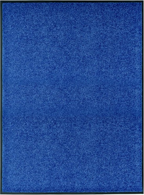 vidaXL - Deurmat - wasbaar - 90x120 - cm - blauw