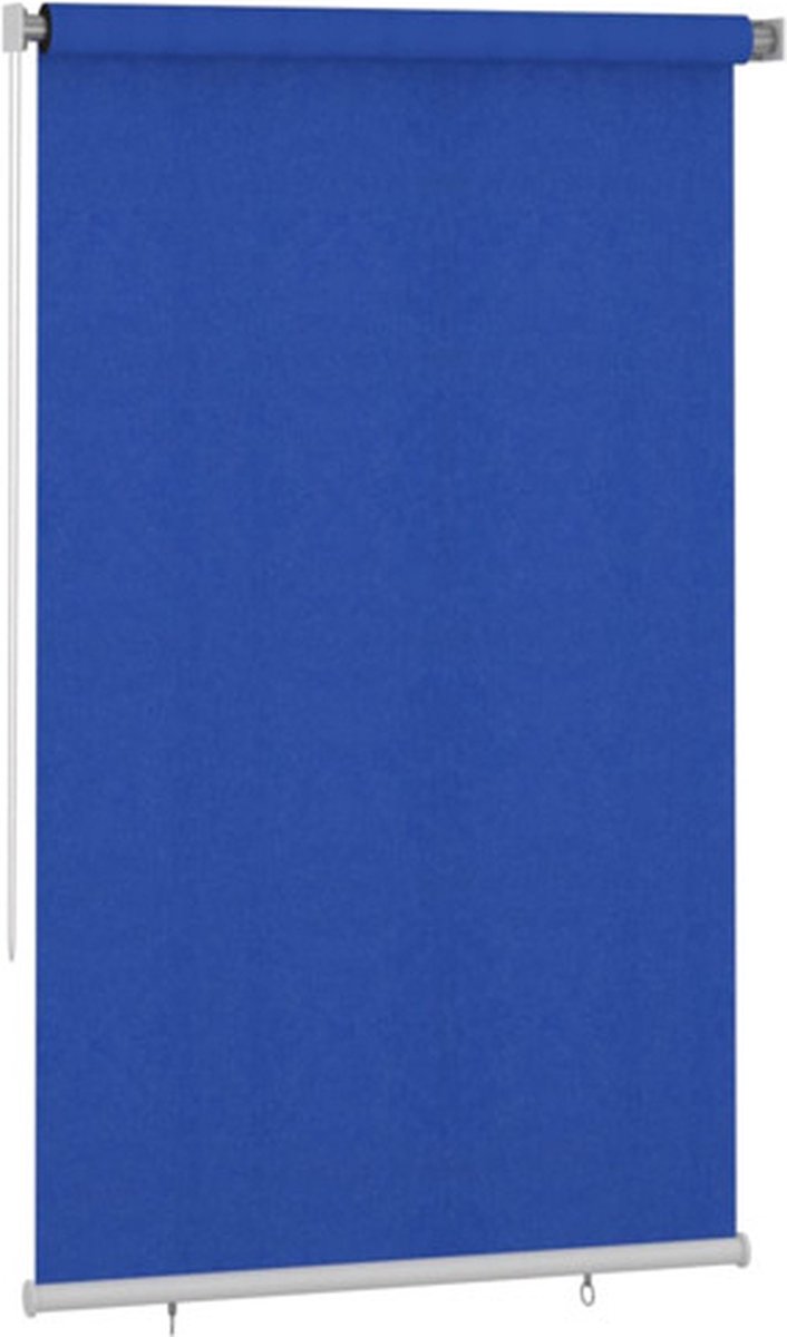 vidaXL Rolgordijn voor buiten 140x230 cm HDPE blauw