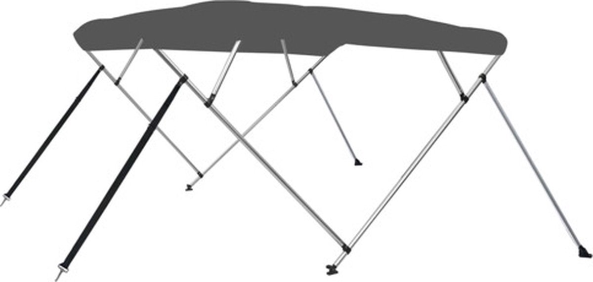 vidaXL - Biminitop - 4-boogs - 243x210x137 - cm - antracietkleurig