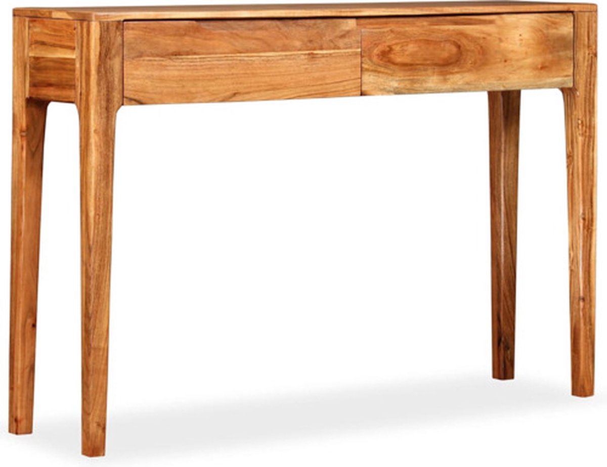 vidaXL Wandtafel - 118x30x80 - cm - massief - hout Bruin