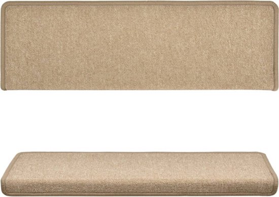 Tapis de séjour vidaXL Trapmatten 15 st 65x21x4 cm taupe134573
