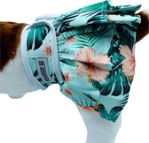 Sharon B - Loopsheidrokje - monstera - maat XL - voor honden - herbruikbaar