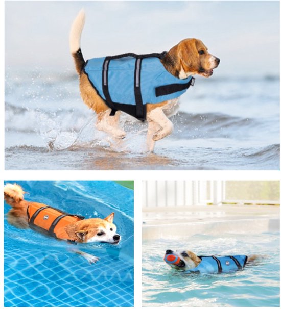 Nobleza Hondenzwemvest - zwemvest - reddingsvest - voor honden - Blauw - S