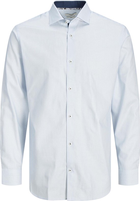 Jack & Jones Overhemd Jprblaroyal Detail Shirt L/s Noos 12215447 White/slim Fit Mannen Maat - L