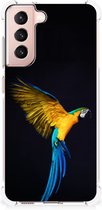 Telefoon Hoesje Geschikt voor Samsung Galaxy S21 FE TPU Siliconen Hoesje met transparante rand Papegaai
