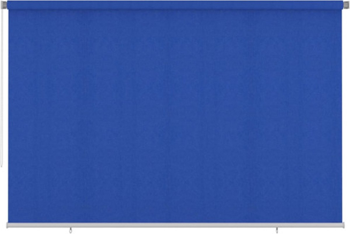 vidaXL Rolgordijn voor buiten 350x230 cm HDPE blauw