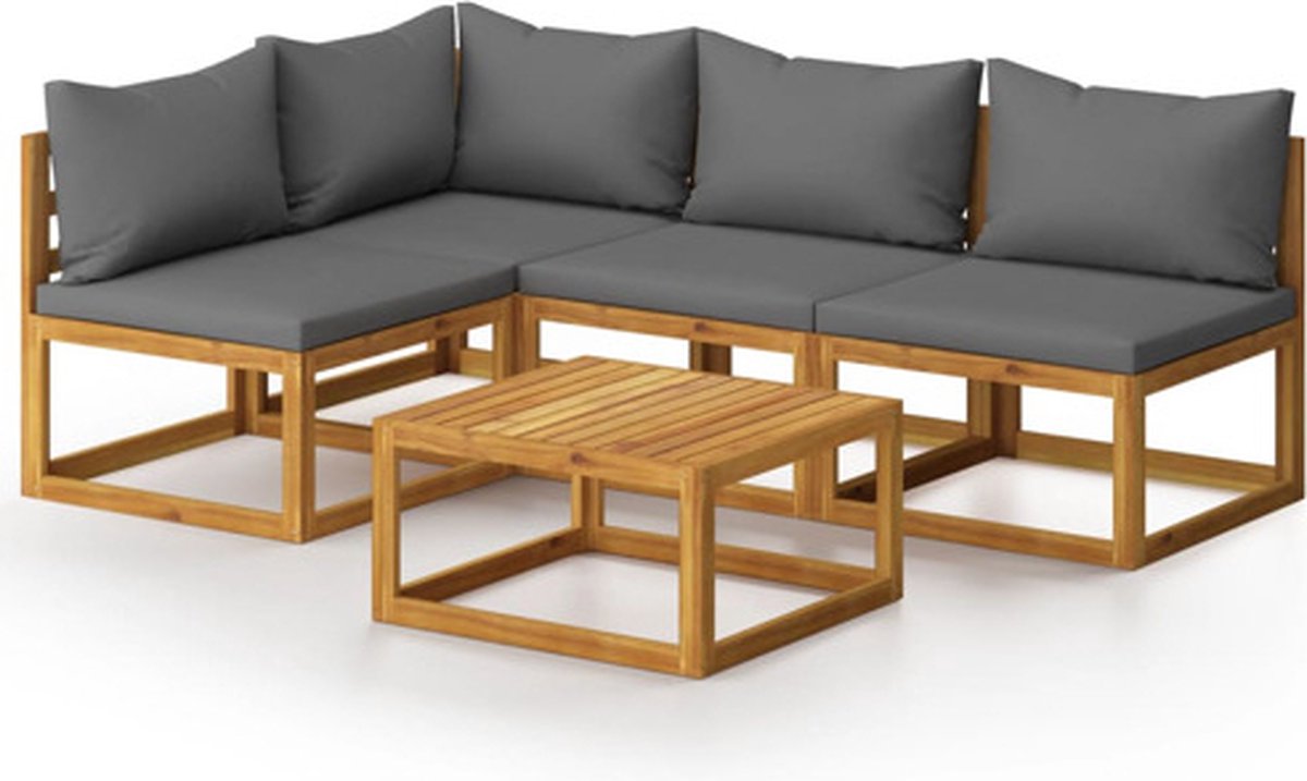Vidaxl Tuinset Grijs Tuinmeubelset
