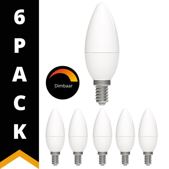 DimToWarm LED Kaarslampen E14 - Dimbaar naar extra warm wit - 5W (40W) - Dimbare