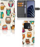 Bookcover Case OnePlus 10 Pro Phone Case Happy Owls