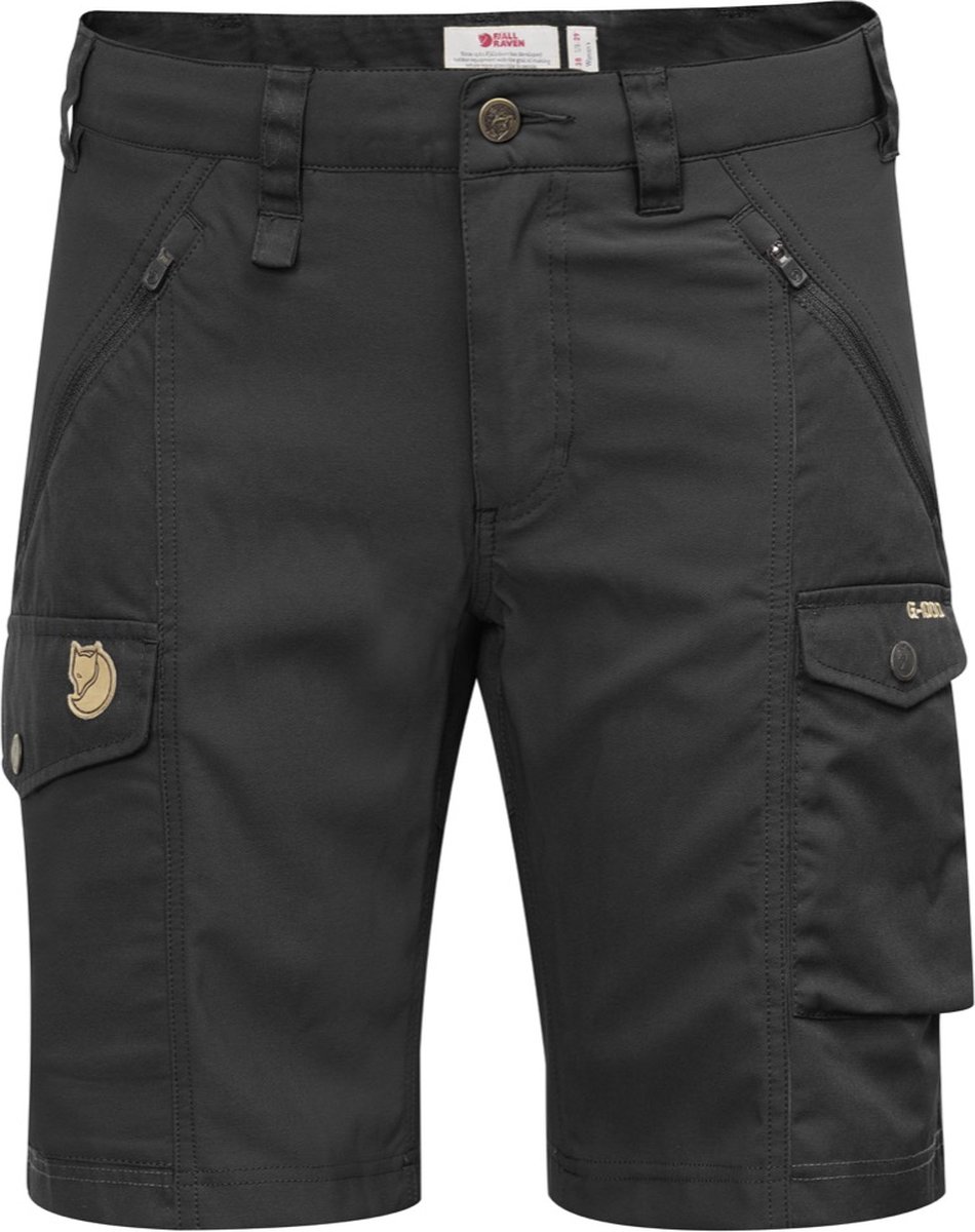 Fjallraven Nikka Shorts Curved Dames Kortebroek Zwart