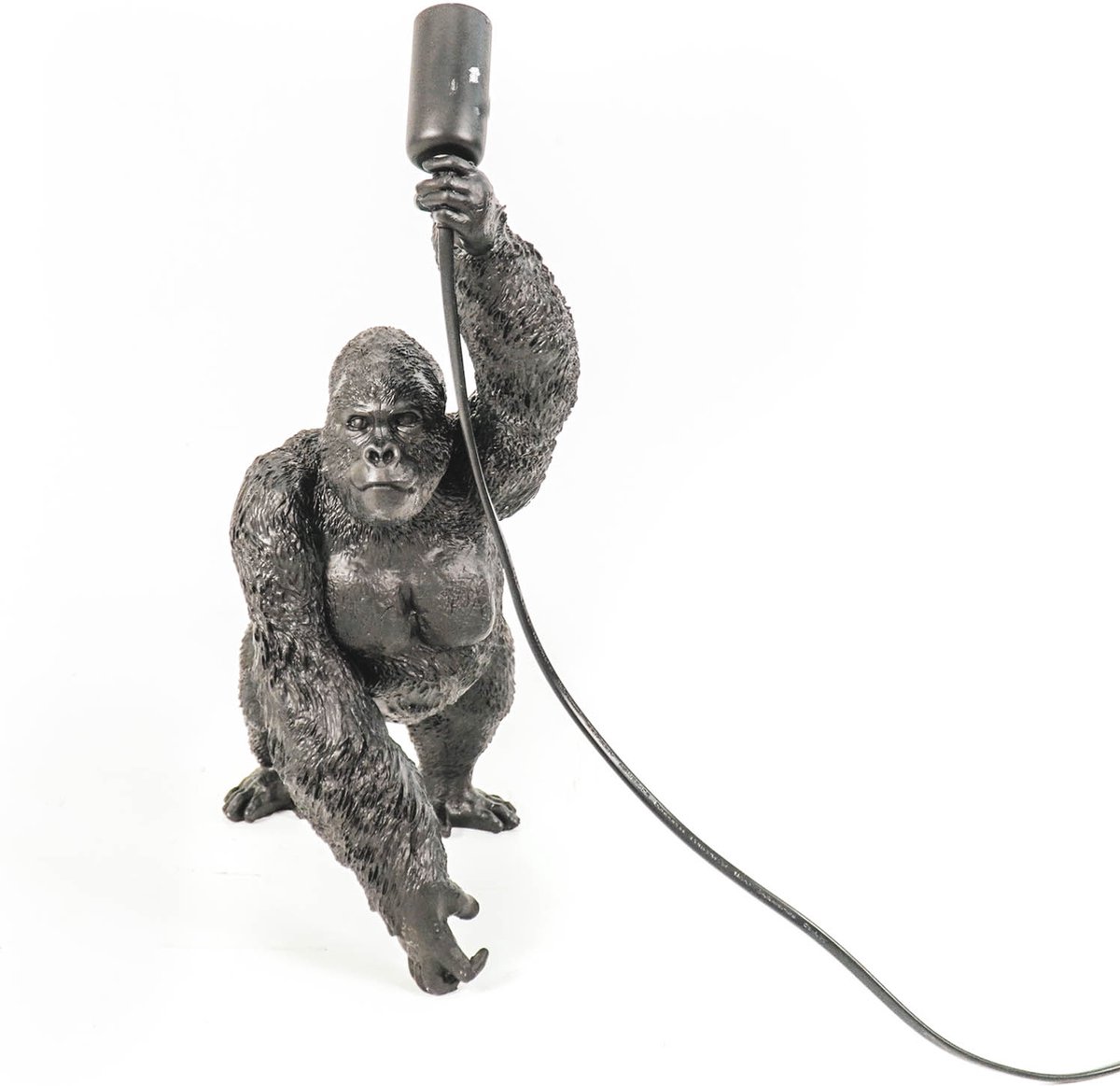 Housevitamin Gorilla Lamp Zwart - 22x16x40cm