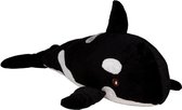 Pluche knuffel orka zwart/wit 40 cm - Speelgoed knuffeldieren voor kinderen - walvissen
