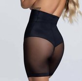 Wow Peach - Shapewear - Billen Buik Been - Corrigerend Ondergoed - Afslank - High Waist - Buttlift - Zwart - X-Large