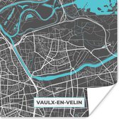 Poster Vaulx-en-Velin - Frankrijk - Stadskaart - Kaart - Plattegrond - 30x30 cm