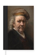 Notitieboek - Schrijfboek - Zelfportret - Schilderij van Rembrandt van Rijn - Notitieboekje klein - A5 formaat - Schrijfblok