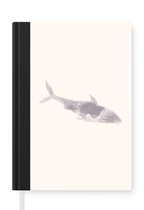Carnet - Carnet d'écriture - Poissons - Animaux aquatiques marins - Aquarelle - Dessin - Carnet - Format A5 - Bloc-notes