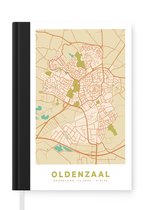 Carnet - Cahier d'écriture - Plan de la ville - Oldenzaal - Vintage - Carnet - Format A5 - Bloc-notes - Carte