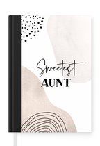 Notitieboek - Schrijfboek - Spreuken - Tante - Liefde - Aunt - Notitieboekje klein - A5 formaat - Schrijfblok