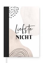Notitieboek - Schrijfboek - 'Liefste nicht' - Bruin - Spreuken - Quotes - Notitieboekje klein - A5 formaat - Schrijfblok