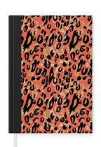 Carnet - Carnet d'écriture - Imprimé panthère - Rose - Or - Carnet - Format A5 - Bloc-notes
