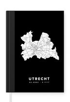 Notitieboek - Schrijfboek - Utrecht - Nederland - Kaart - Notitieboekje klein - A5 formaat - Schrijfblok