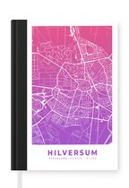 Carnet - Carnet - Plan de la ville - Hilversum - Violet - Carnet - Format A5 - Bloc-notes - Carte