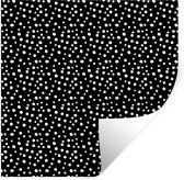 Muurstickers - Sticker Folie - Stippen - Zwart - Wit - Design - 30x30 cm - Plakfolie - Muurstickers Kinderkamer - Zelfklevend Behang - Zelfklevend behangpapier - Stickerfolie