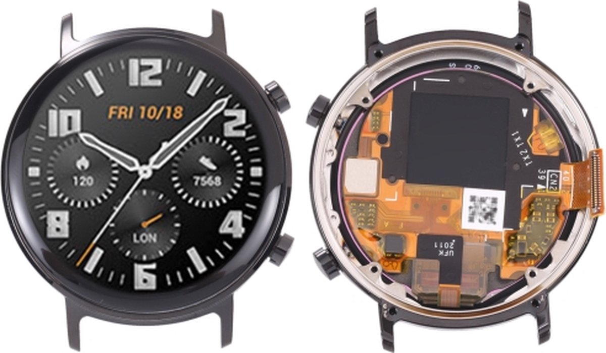 Original LCD Screen and Digitizer Full Assembly With Frame for Huawei Watch GT 2 42mm (Black)