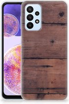 Leuk TPU Back Cover Geschikt voor Samsung Galaxy A23 GSM Hoesje Customize Old Wood