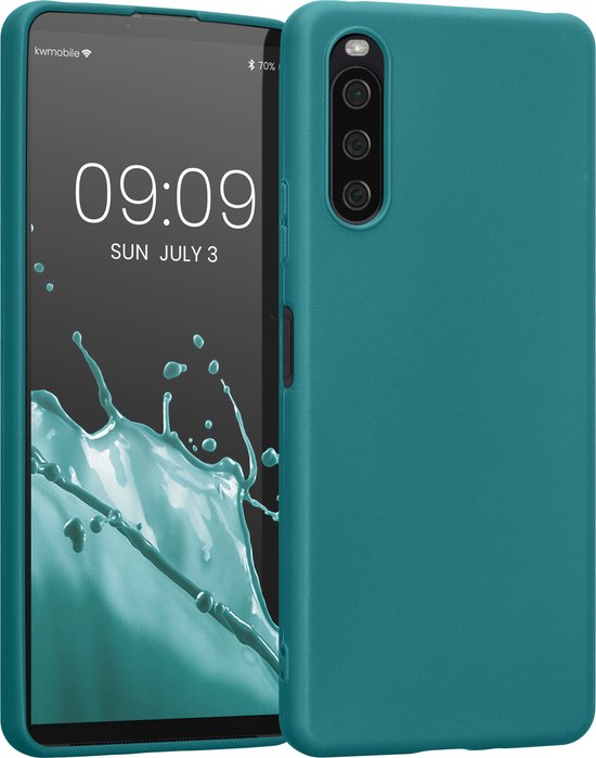 COQUE Sony Xperia 10 IV hoesje, lederen flip cover met