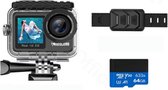 Amerce Action Camera – Onderwatercamera - Vlog - 4K Dual Screen – Dual Screen - Zwart met grote korting