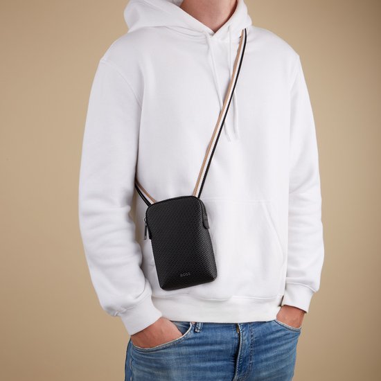 Hugo Boss HUGO Heren Crossbody tas Leer Zwart