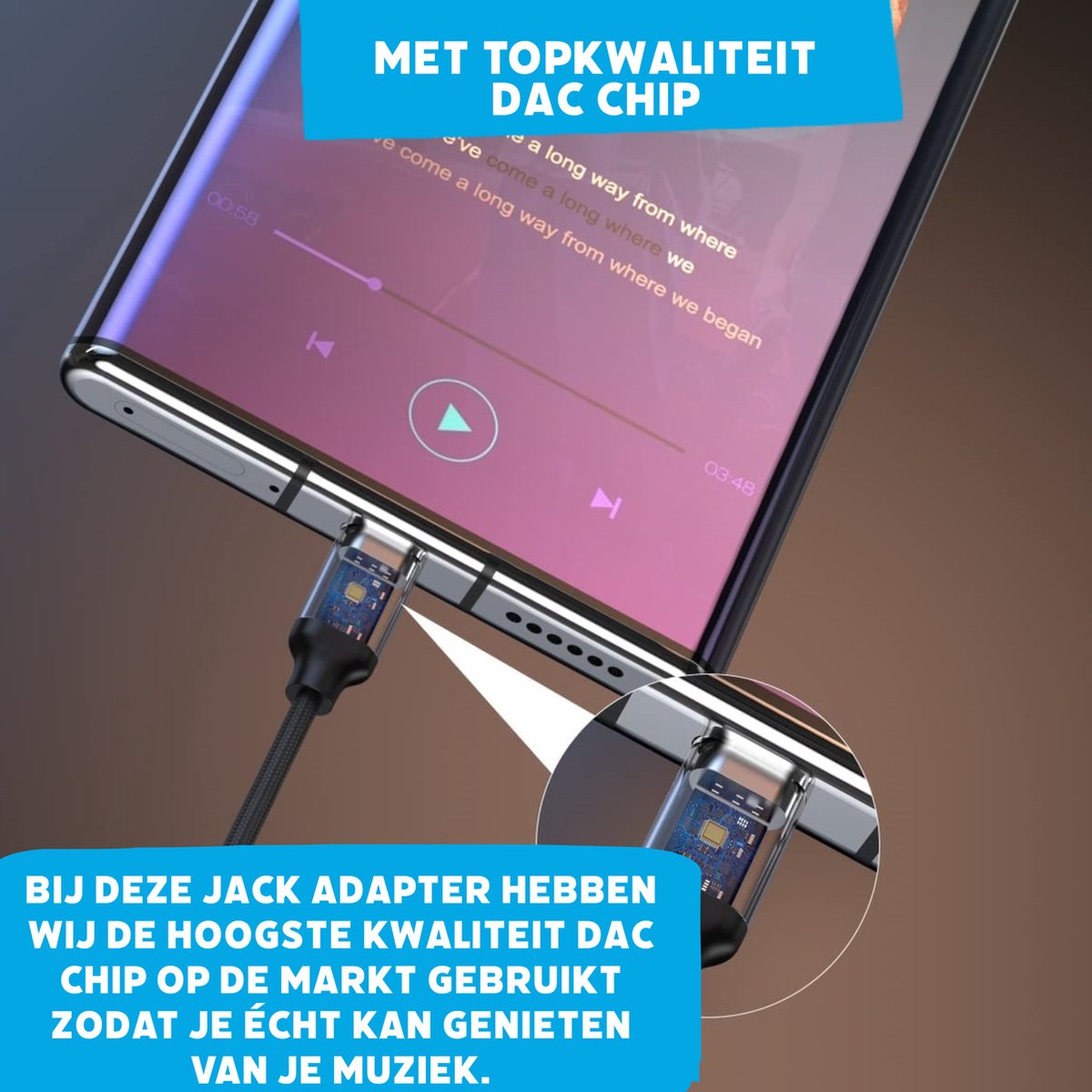 J&D USB Type C naar 6,35mm 1/4 inch TS Gitaar Audio Kabel Microfoon Snoer voor Audio Opname, Bas, Elektrische Piano, Compatibel met iPhone 16/17 Serie, iPad, MacBook, 2 m