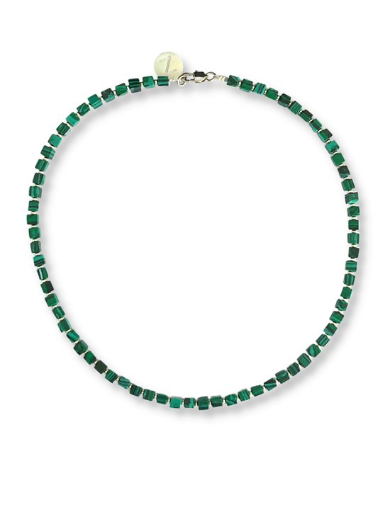 Zatthu Jewelry - N22SS479 - Isé groene kralenketting van natuursteen