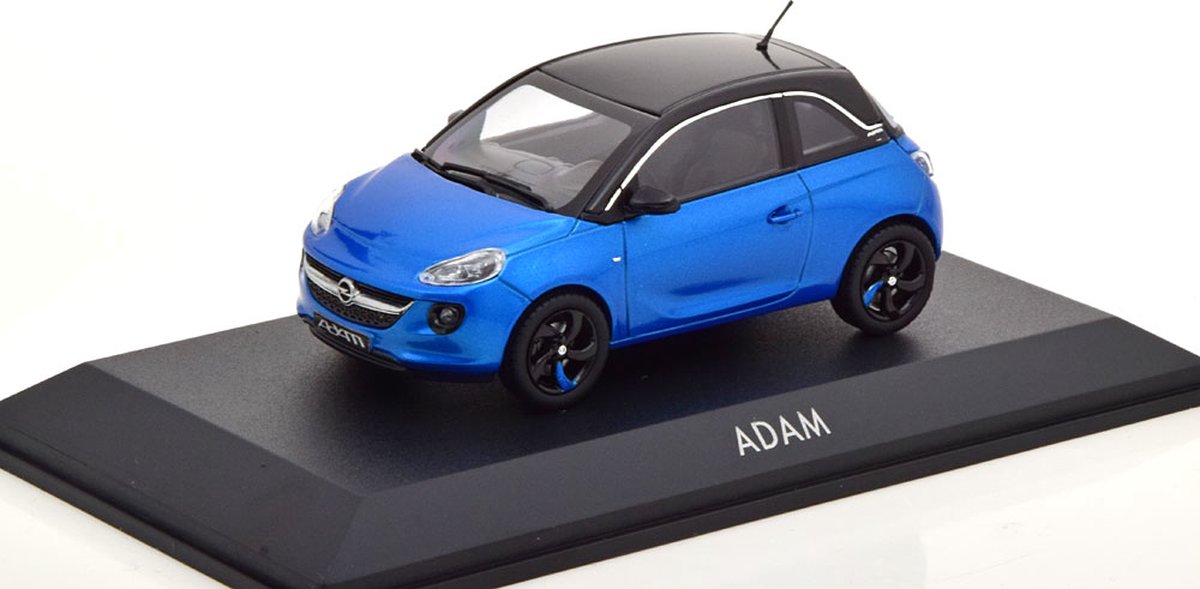 Opel Adam 2018 Blauw met Zwarte dak 1-43 Iscale