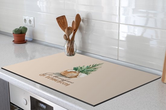 KitchenYeah® Inductie beschermer 81x52 cm - Oh denneboom oh denneboom - Kerst - Spreuken - Quotes - Kookplaataccessoires - Afdekplaat voor kookplaat - Inductiebeschermer - Inductiemat - Inductieplaat mat