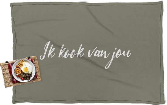 Picknickkleed - Buitenkleed - Ik kook van jou - Quotes - Partner