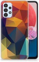 Siliconen Back Cover Geschikt voor Geschikt voor Samsung Galaxy A13 4G Doorzichtig Hoesje Polygon Color