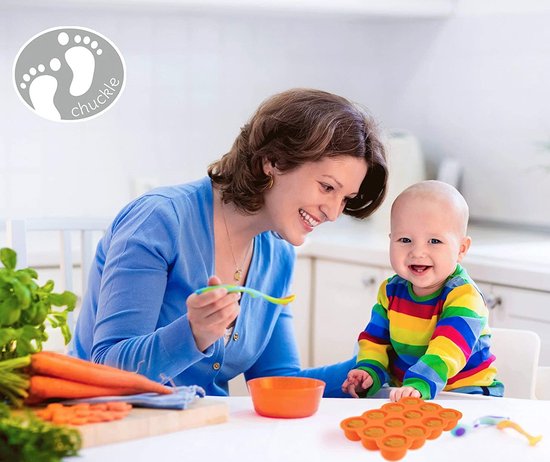 Chuckle diepvriesbakje babyvoeding 900 ml siliconen groen van CHUCKLE — afbeelding 3