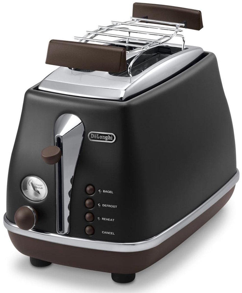 De'Longhi  Broodrooster Icona Vintage CTOV 2103.BK - Zwart