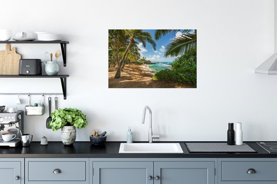 L'exotique Kuau Cove Beach situé à Hawaï Poster 90x60 cm - Tirage photo sur Poster (décoration murale salon / chambre)