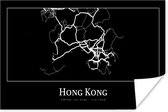 Poster Hong Kong - Kaart - Stadskaart - Plattegrond - 90x60 cm