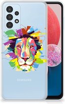 Telefoonhoesje Geschikt voor Samsung Galaxy A13 4G Back Cover Siliconen Hoesje Super als Cadeautjes voor Jongens Lion Color
