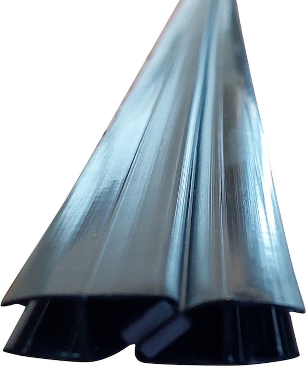 WOON-DISCOUNTER.NL - Magneetstrip zwart recht 200 cm - Zwart - 991036BLK-Recht
