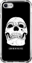 Beschermhoes iPhone SE 2022/2020 | iPhone 8/7 Telefoon Hoesje met doorzichtige rand Skull Eyes