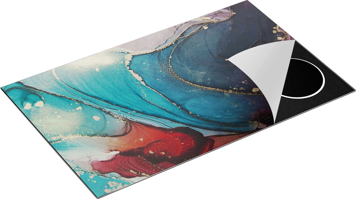 Chefcare Inductie Beschermer Abstracte Luxe Kunst - 85x55 cm - Afdekplaat Inductie - Kookplaat Beschermer - Inductie Mat