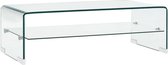 Table basse 98x45x31 cm verre trempé transparent